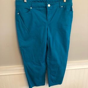 Style & Co Sz 12 Capris. Great color! Button/zip.